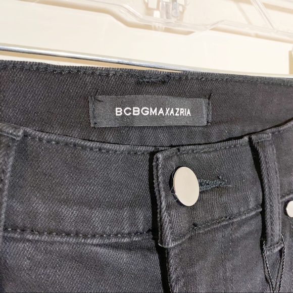 BCBGMAXAZRIA Distressed Black Boyfriend Jeans - Picture 5 of 8